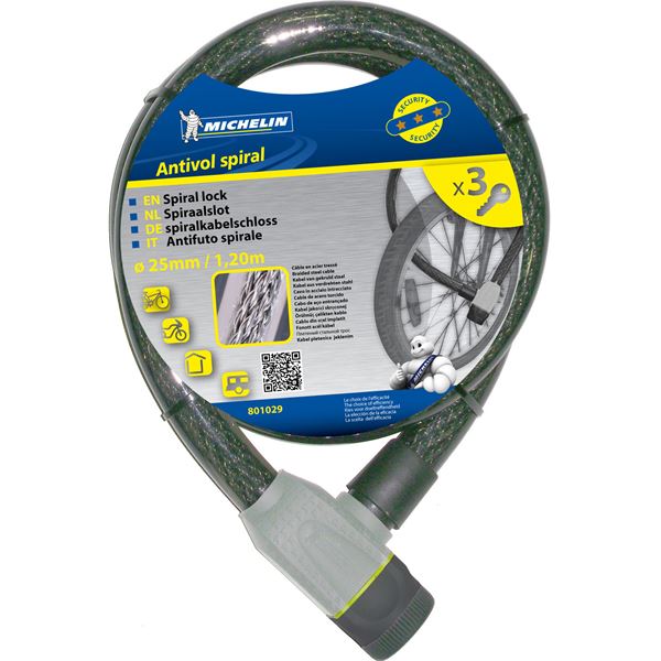 Antivol câble 1200 mm diamètre 25 mm Michelin
