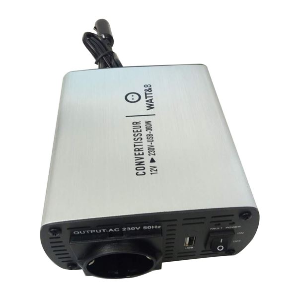 Convertisseur électrique 12/230 Volts 300 Watts USB Watt and Co