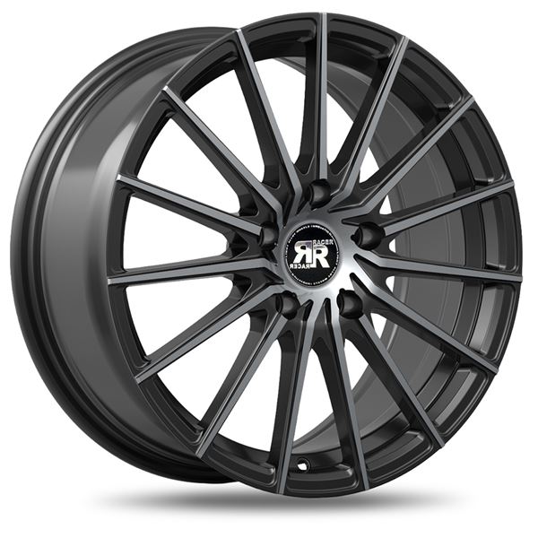 Jante aluminium Racer 18 pouces Noir Face Polie Turismo