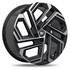 Jante aluminium Racer 20 pouces Noir Face Polie Pulse