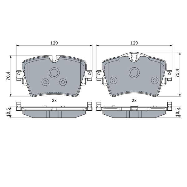4 plaquettes de frein avant Bosch BP1791