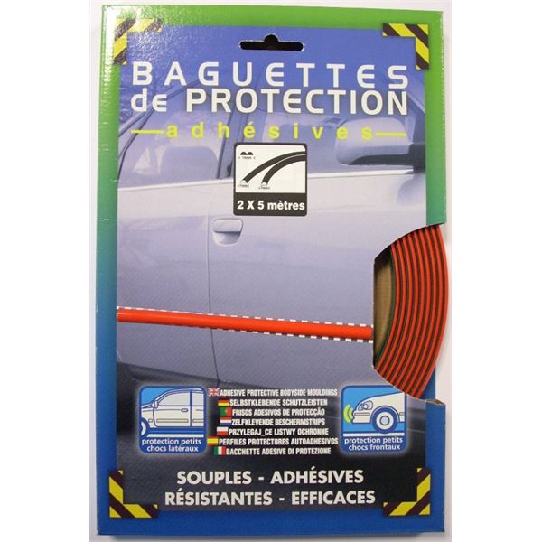 2 Baguettes de protection adhésives Caméléon rouge 5mm x 5ML