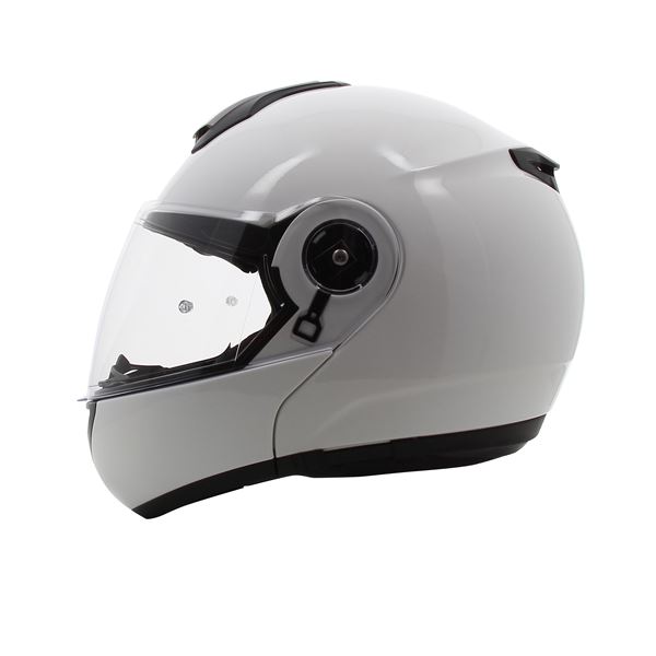 Casque moto modulable Switch blanc brillant NOVIC taille XS