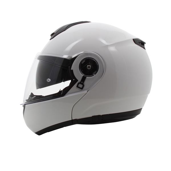 Casque moto modulable Switch blanc brillant NOVIC taille XL