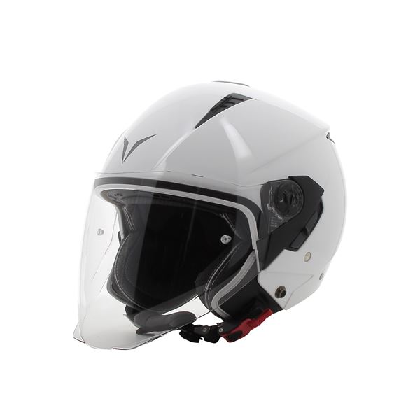 Casque moto jet Rever blanc brillant NOVIC taille XL