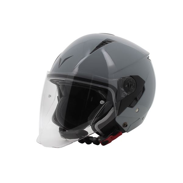 Casque moto jet Rever gris brillant NOVIC taille M
