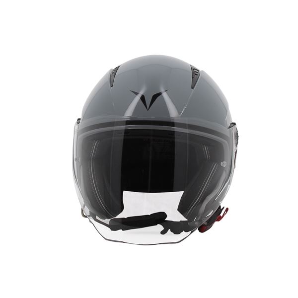 Casque moto jet Rever gris brillant NOVIC taille M