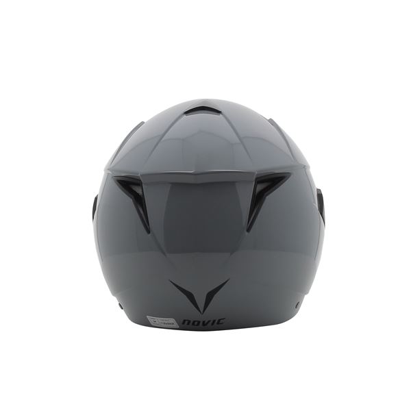 Casque moto jet Rever gris brillant NOVIC taille M