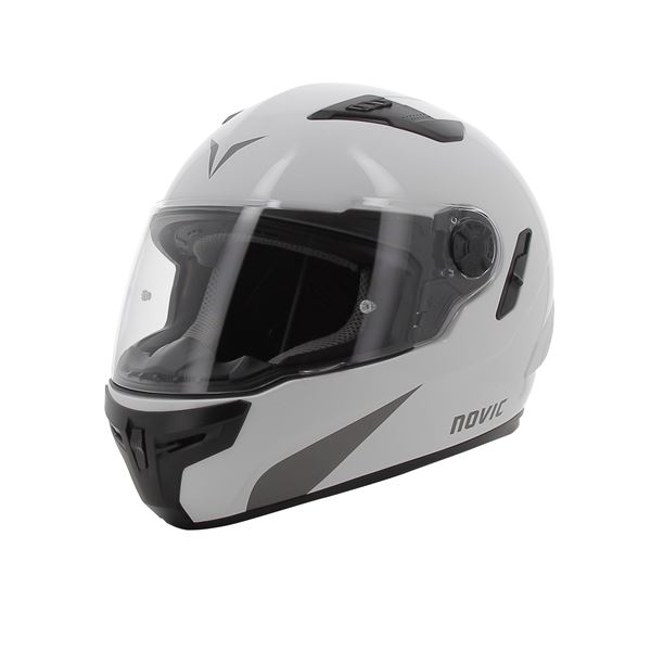 Casque moto intégral Rever blanc brillant NOVIC taille XL