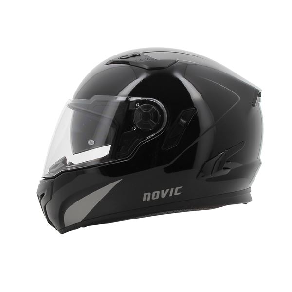 Casque moto intégral Rever noir brillant NOVIC taille L