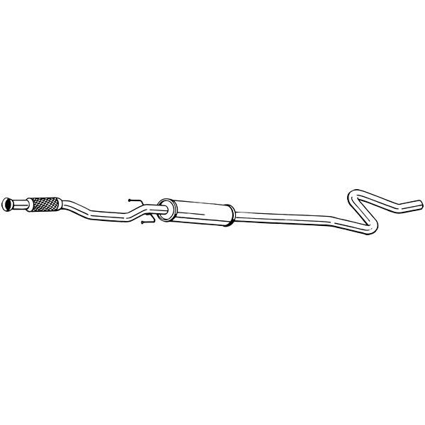 1 silencieux d'échappement intermédiaire Bosal 293051