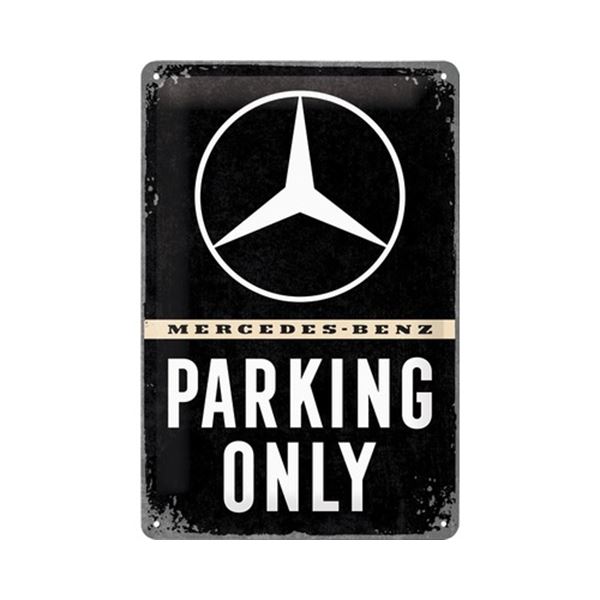 Plaque métal 20x30 cm Mercedes Parking Only