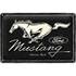 Plaque métal 20x30 cm Ford Mustang Horse Logo Black