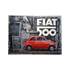 Plaque métal 30x40 cm Fiat 500 Red car in the street