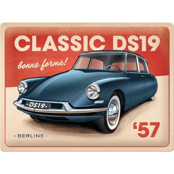 Plaque métal 30x40 cm DS Classic DS19 Berline
