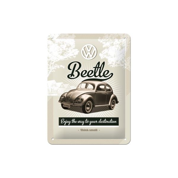 Plaque métal 15x20 cm VW Beetle