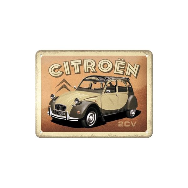 Plaque métal 15x20 cm Citroen 2CV