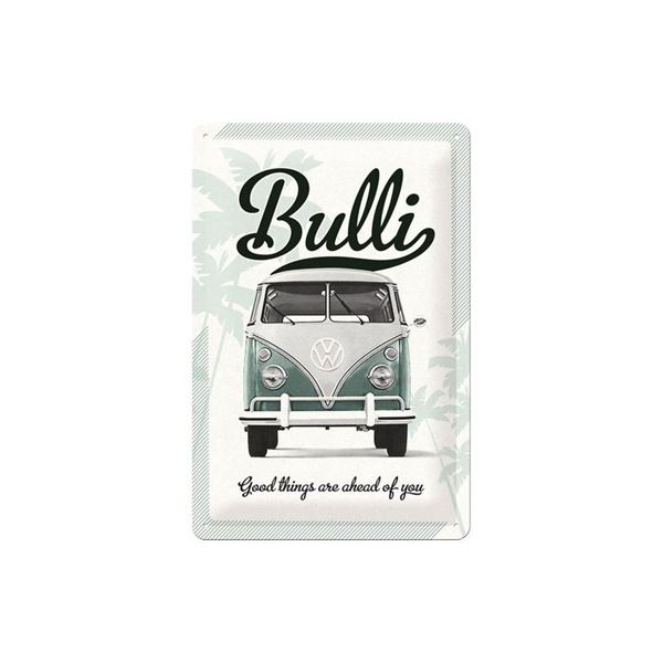 Plaque métal 20x30 cm VW Good things are ahead of you