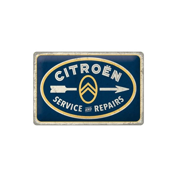 Plaque métal 20x30 cm Citroen Service & Repairs
