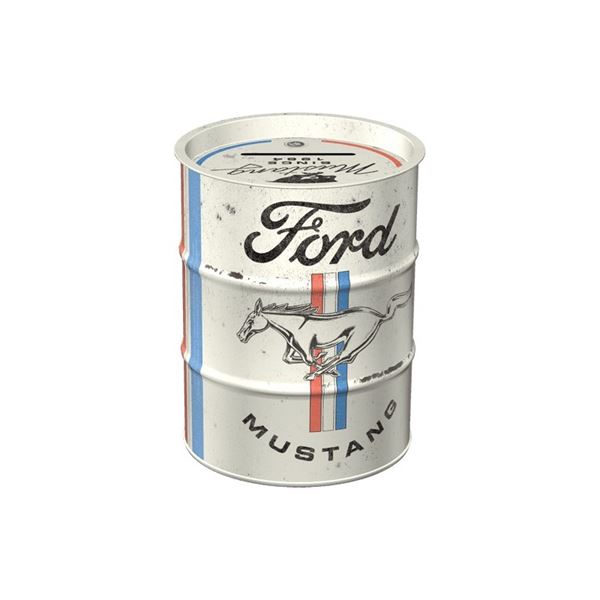 Tirelire baril Ford Mustang Horse & Stripes Logo