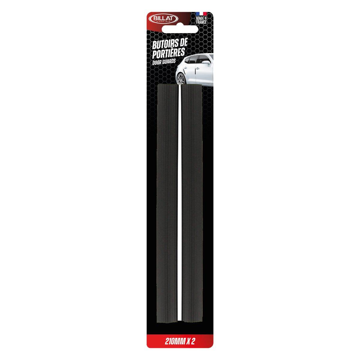 Butoirs de portières (2 pièces) Noir 21,5cm