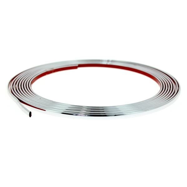 Baguette décorative chromée 7mm X 3m