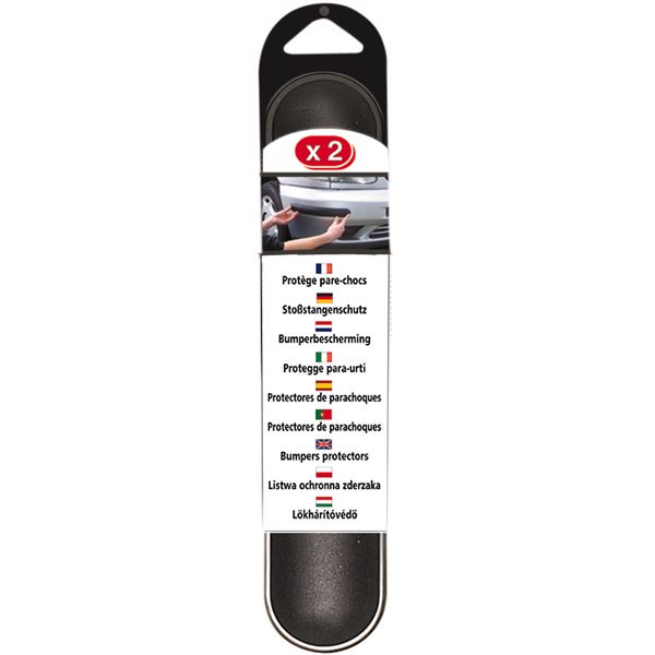 2 Protections de Pare-Chocs noires 25 cm