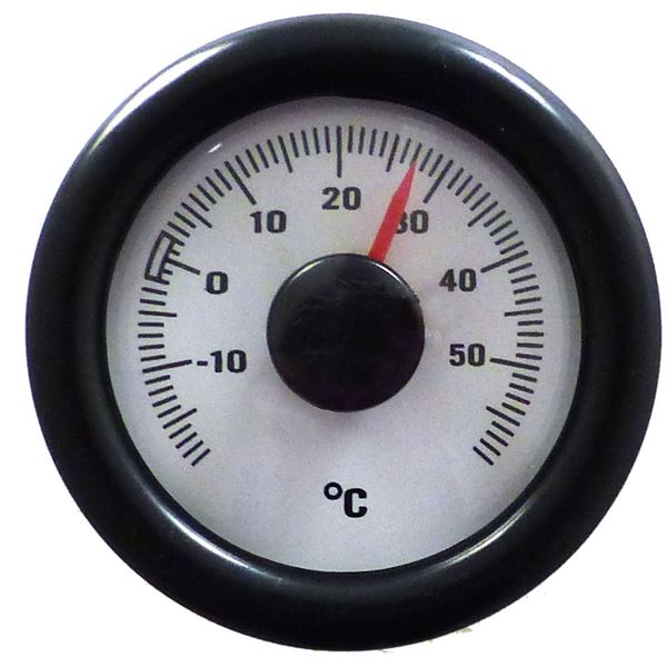 Thermomètre à aiguille fond blanc Carlinea