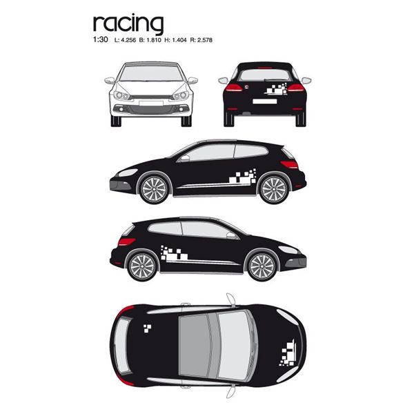 Adhésifs voiture Blancs Racing