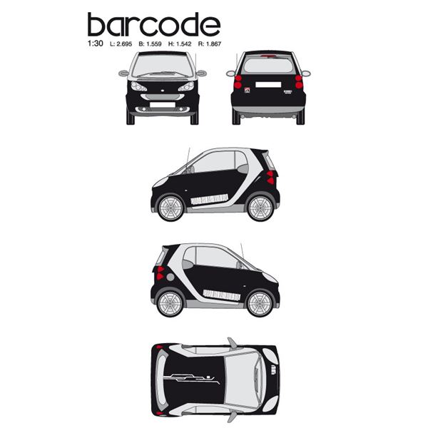 Kit Car Deco Bar Code blanc