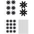 Autocollant voiture en kit fleurs noires