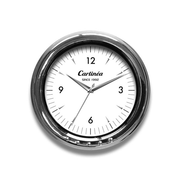 Montre analogique pour voiture à cadran blanc Carlinéa