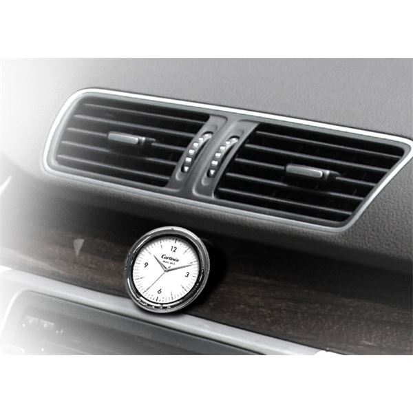Montre analogique pour voiture à cadran blanc Carlinéa