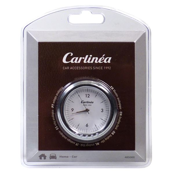 Montre analogique pour voiture à cadran blanc Carlinéa