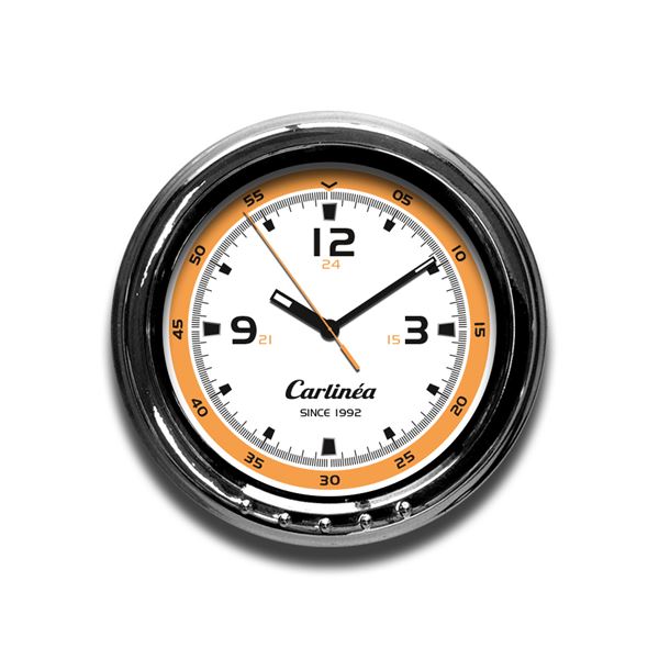 Montre analogique pour voiture à cadran orange Carlinéa