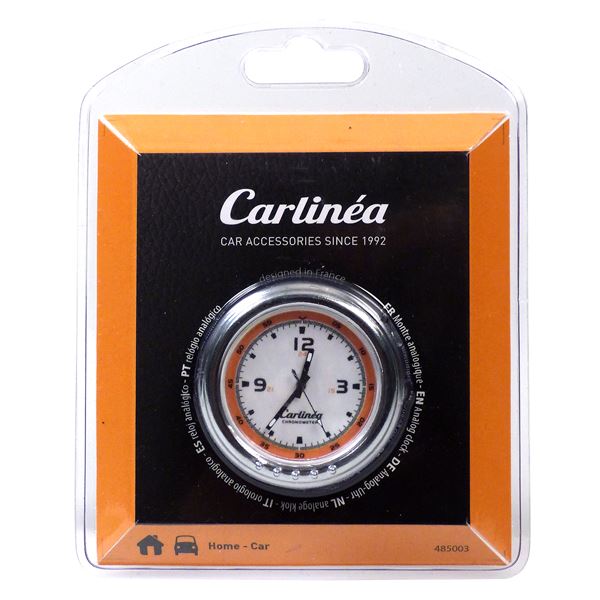 Montre analogique pour voiture à cadran orange Carlinéa