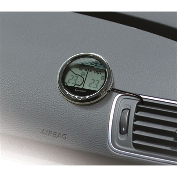 Thermomètre de voiture CARLINÉA à affichage digital de la température intérieure et extérieure