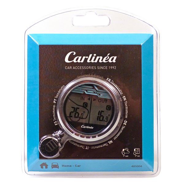 Thermomètre de voiture CARLINÉA à affichage digital de la température intérieure et extérieure