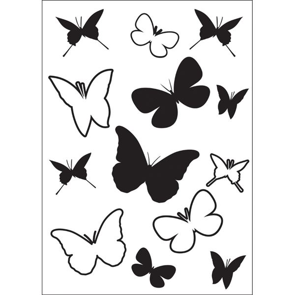 Adhésif papillons noir Cadox.
