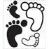Adhésif pieds de bébé noir Cadox.