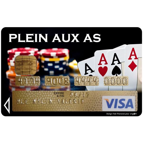 Autocollant pour CB "plein aux as"