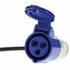 Adaptateur prise femelle CEE 17 - mâle Schuko avec cordon 28cm 220/ 16A Inovtech