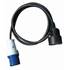 Adaptateur mâle CEE 17 - femelle Schuko avec cordon 40cm 220V/ 16A Inovtech