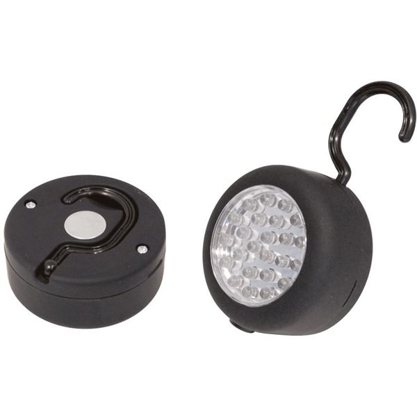 Lampe ronde avec crochet 24 led aimantée