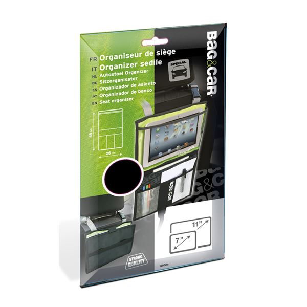 Organiseur de siège voiture porte-tablette Bag&Car