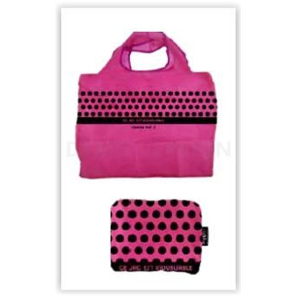 Sac de course pliable nylon rose
