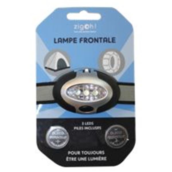 Lampe frontale 3 leds Zigoh