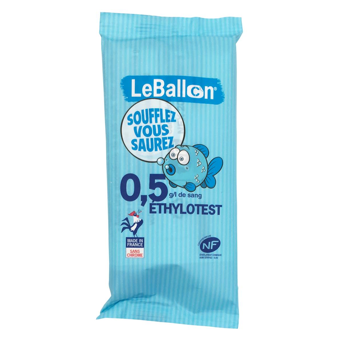 Ethylotest À Usage Unique Sans Chrome Contralco 0,5 G/l