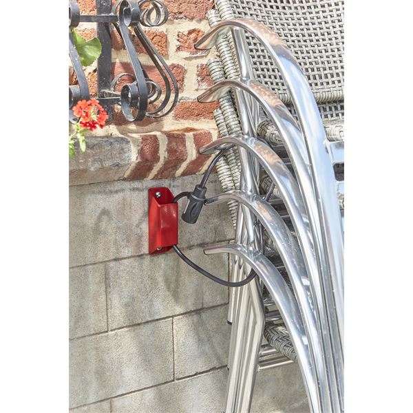 Sabot d'ancrage fixation sol ou mur + câble antivol A080QECO Mottez