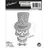 ADHESIF SKULL GENTLEMAN ARGENT